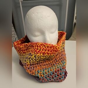 Handmade Multicolor Crochet Cowl